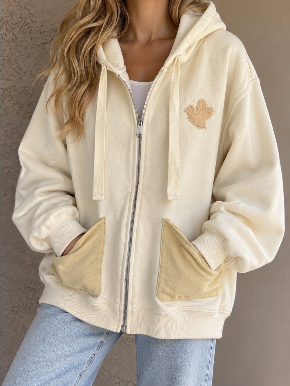 Melting Sadness Oversize Medium Hoodie Jacket 100% cotton